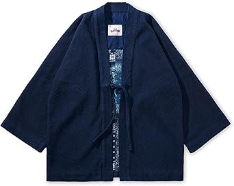 入手困難!!! 和楽　二重織刺子　半纏　高級藍染 ネイビー　Mサイズ 和楽 二重織刺子 半纏 高級藍染 ネイビー Mサイズ 2024年版